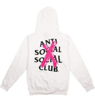 ASSC Hoodie White and black cancelled