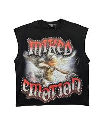 Mixed Emotion #31 black sleeveless tee