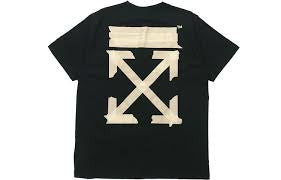 OFF-WHITE Black Beige Tape Arrows Tee