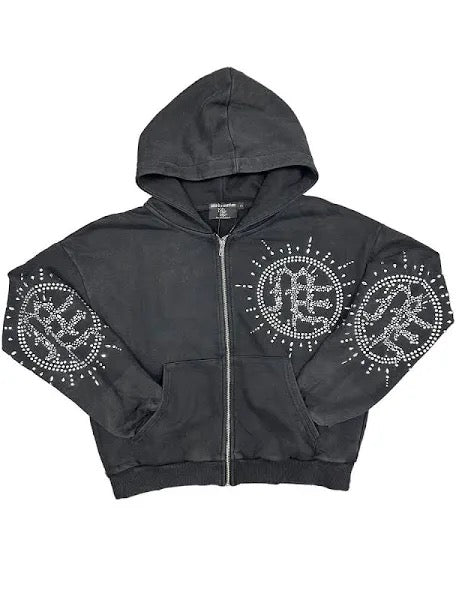 Mixed Emotion #3 Charcoal Eclipse
Rhinestone Zip Up