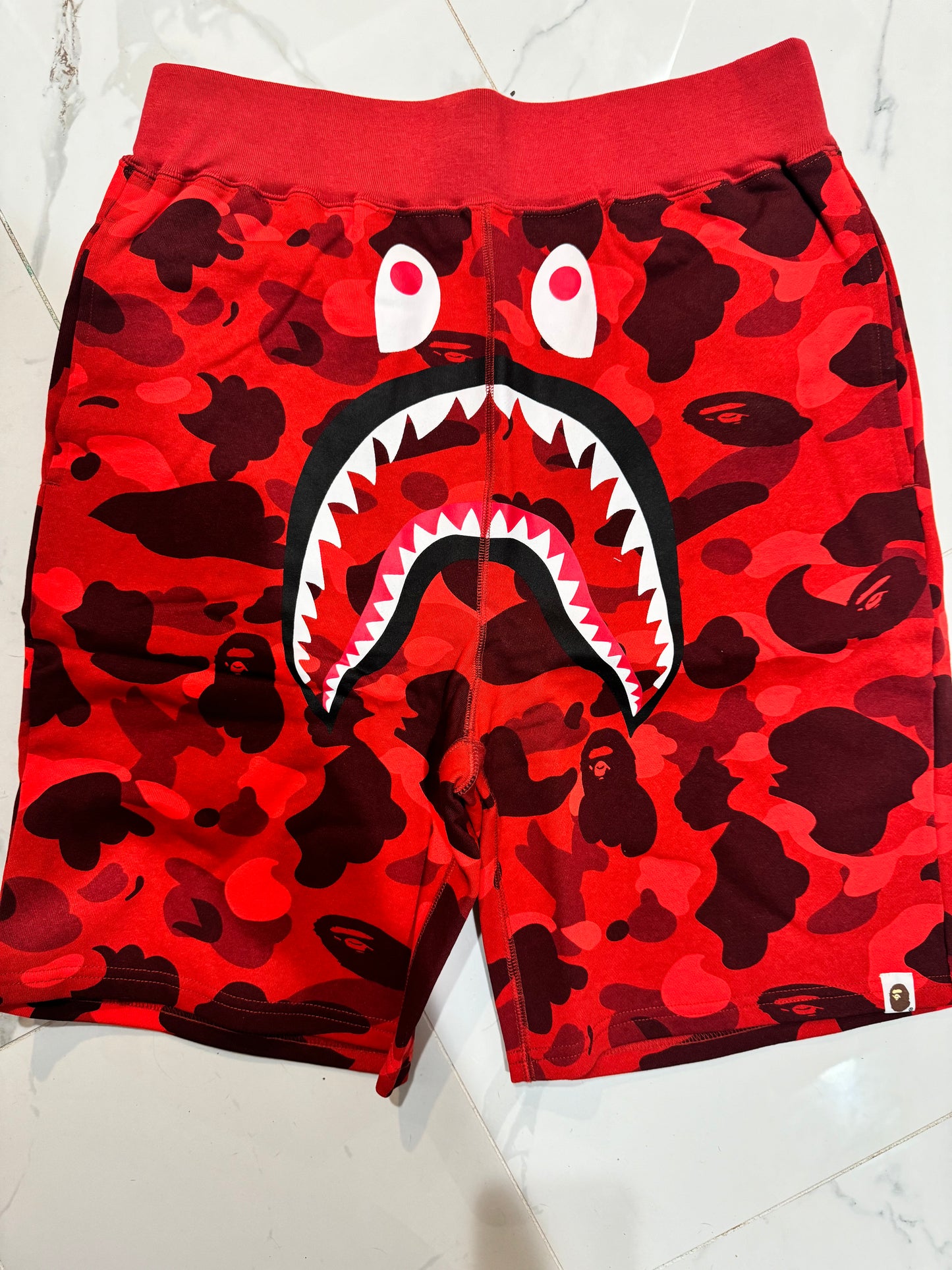 Bape Red Camo Shorts