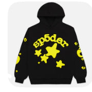 Sp5der #15 Hoodie Beluga Black