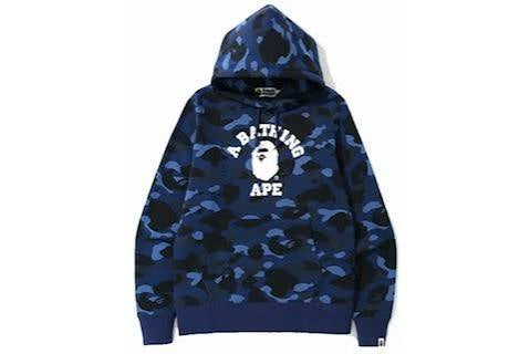 Bape #16 College Pullover Blue Hoodie