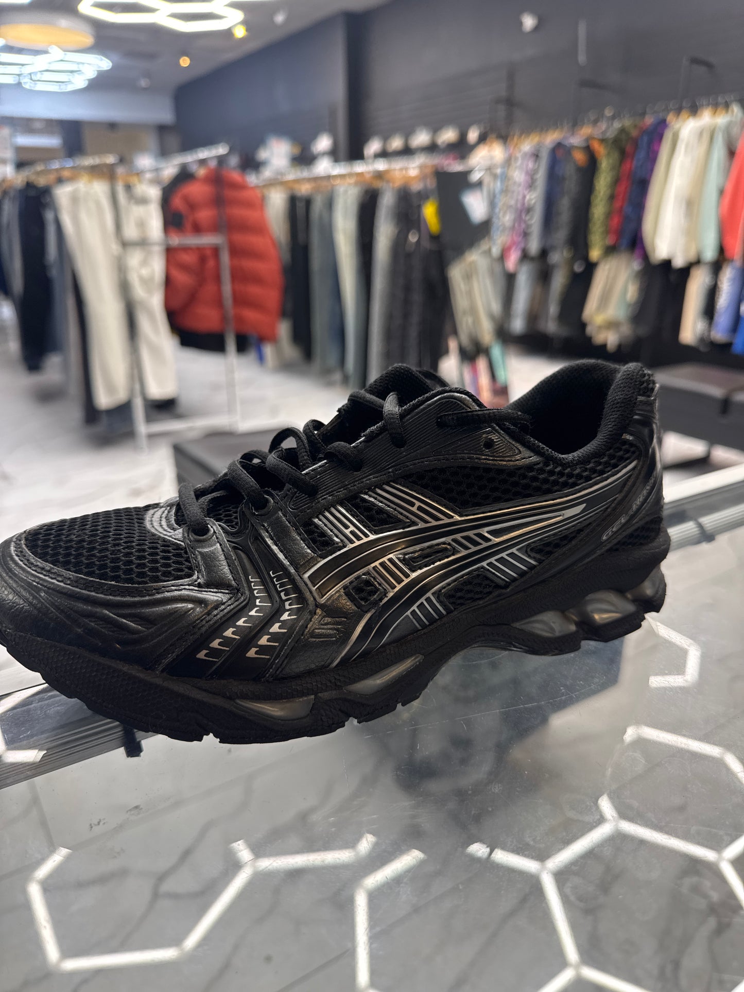ASICS Gel Kayano 14 Pure Black Silver USED