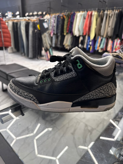 Jordan 3 Black/Green USED WITH BOX