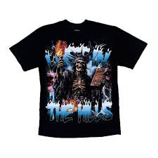 Lost & Hill Black Skeleton Tee