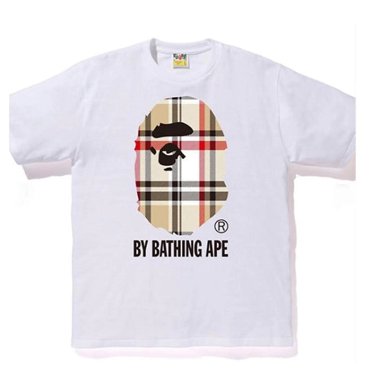 Bape #14 White Check Tee