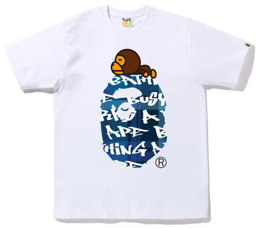 Bape Blue Graffitit Baby Milo Tee