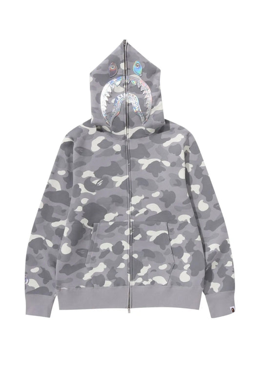 BAPE #4 City Camo Shark Full Zip Hoodie 'Grey'