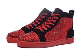 Christian Loubatin red glitter high top