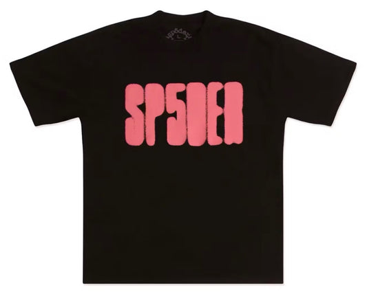 Sp5der Black Focused Logo Tee