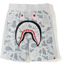 Bape White Glow Space Camo Short