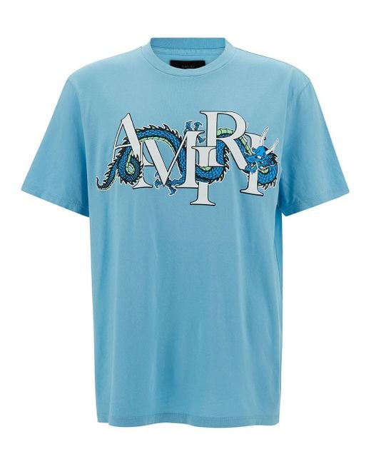 Amiri blue Dragon Tee