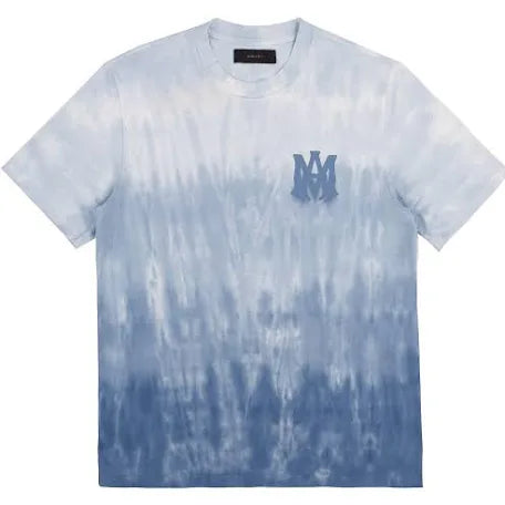 Amiri blue dip Dyed ma core logo tee