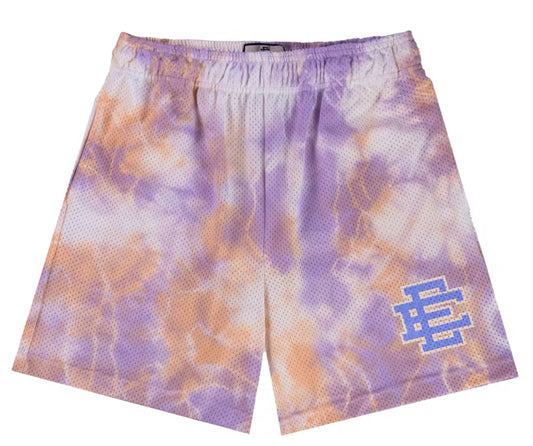 Eric Emmanuel Lavendor Tie Dye Shorts