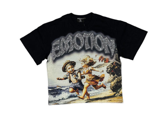 Mixed emotion #3 seaside black tee