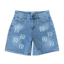 Dry Rot Blue Rhinestone Jean Shorts